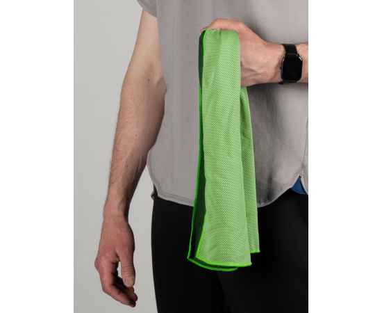 Охлаждающее полотенце Weddell, зеленое, Цвет: зеленый, Размер: полотенце 80х30 с, изображение 7
