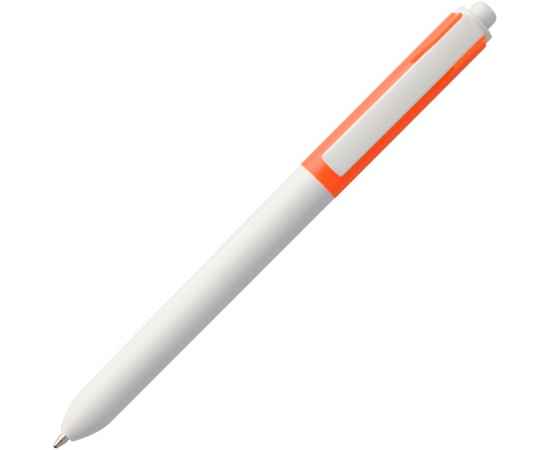 Ручка шариковая Hint Special, белая с оранжевым, Цвет: оранжевый, Размер: 14х1 см, изображение 3