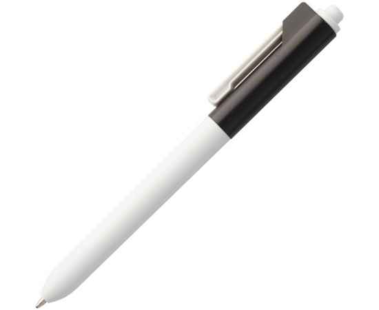 Ручка шариковая Hint Special, белая с черным, Цвет: черный, Размер: 14х1 см, изображение 2