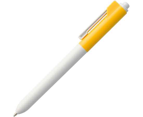 Ручка шариковая Hint Special, белая с желтым, Цвет: желтый, Размер: 14х1 см, изображение 2