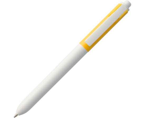 Ручка шариковая Hint Special, белая с желтым, Цвет: желтый, Размер: 14х1 см, изображение 3