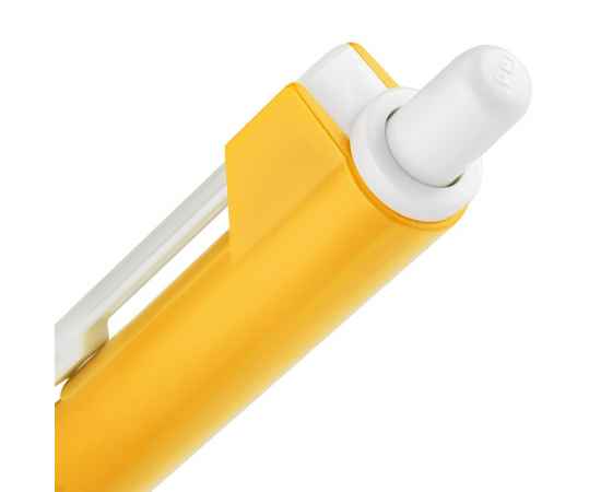 Ручка шариковая Hint Special, белая с желтым, Цвет: желтый, Размер: 14х1 см, изображение 4