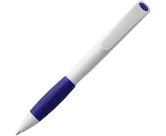 Ручка шариковая Grip, белая (молочная) с синим, Цвет: синий, Размер: 13, изображение 3