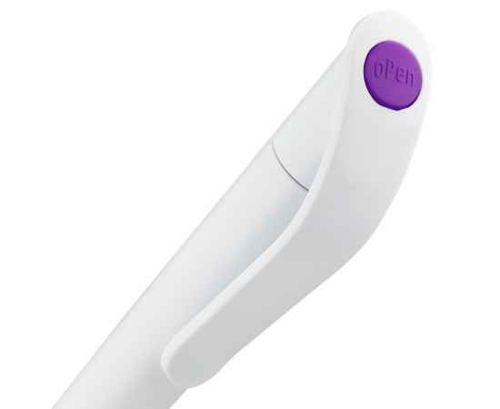 Ручка шариковая Grip, белая с фиолетовым, Цвет: фиолетовый, Размер: 13, изображение 4