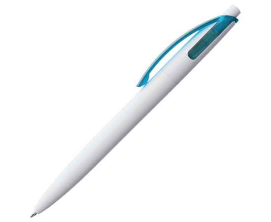 Ручка шариковая Bento, белая с голубым, Цвет: голубой, Размер: 14, изображение 2