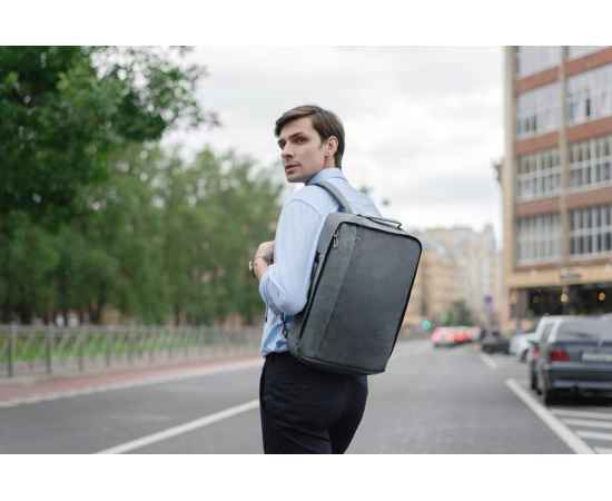 Рюкзак для ноутбука 2 в 1 twoFold, серый с бордовым, Цвет: бордо, Размер: 29х39х10 см, изображение 11