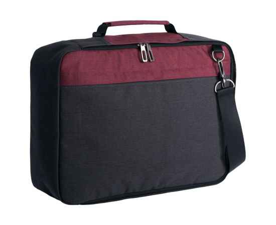 Рюкзак для ноутбука 2 в 1 twoFold, серый с бордовым, Цвет: бордо, Размер: 29х39х10 см, изображение 4