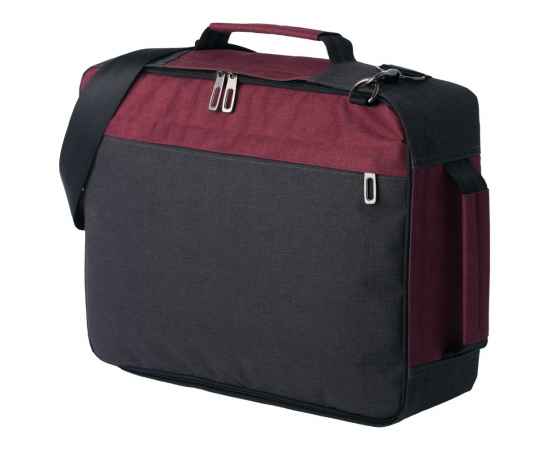 Рюкзак для ноутбука 2 в 1 twoFold, серый с бордовым, Цвет: бордо, Размер: 29х39х10 см, изображение 5