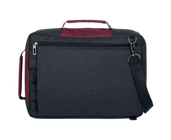 Рюкзак для ноутбука 2 в 1 twoFold, серый с бордовым, Цвет: бордо, Размер: 29х39х10 см, изображение 7