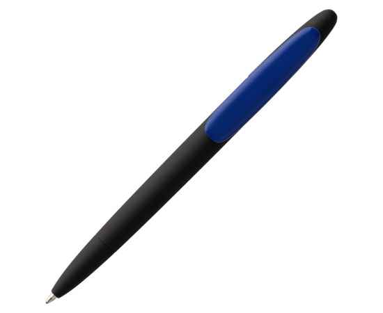 Ручка шариковая Prodir DS5 TRR-P Soft Touch, черная с синим, Цвет: синий, Размер: 14, изображение 4
