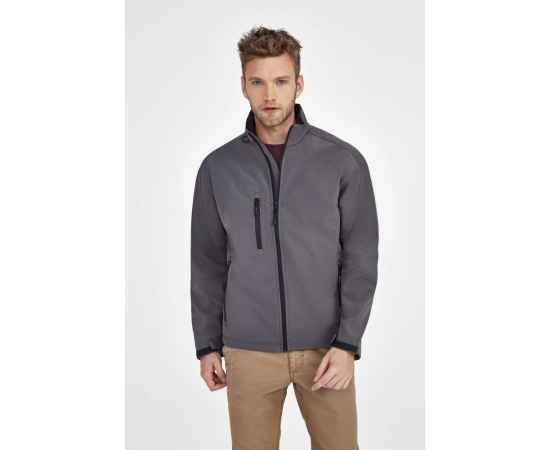 Куртка мужская на молнии Relax 340, серый меланж, размер S, Цвет: серый меланж, Размер: S, изображение 6