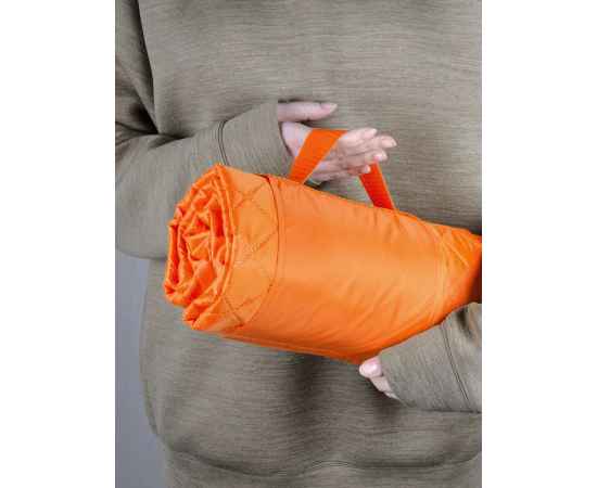 Плед для пикника Comfy, оранжевый, Цвет: оранжевый, Размер: плед: 115х140 с, изображение 6
