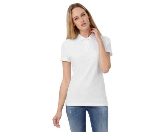 Рубашка поло женская ID.001 белая G_PWI11001XL, Цвет: белый, Размер: XL, изображение 4