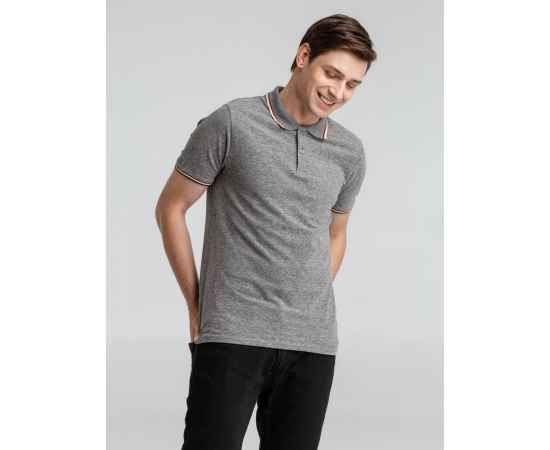 Рубашка поло мужская Paname Men, черный меланж G_02081311L, Цвет: черный, Размер: L, изображение 4