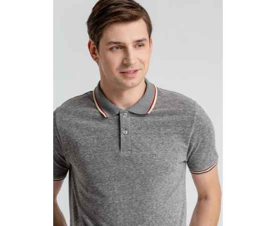 Рубашка поло мужская Paname Men, черный меланж G_02081311L, Цвет: черный, Размер: L, изображение 6