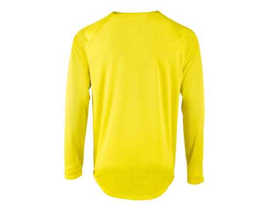 Футболка с длинным рукавом Sporty LSL Men желтый неон, размер S, Цвет: желтый, Размер: S, изображение 2