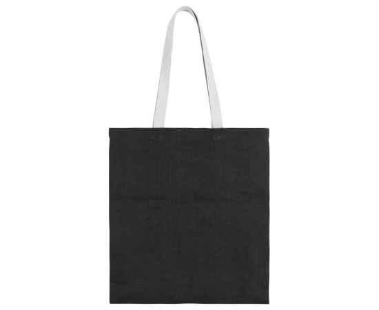 Холщовая сумка на плечо Juhu, черная, Цвет: черный, Размер: 42х38 с, изображение 3