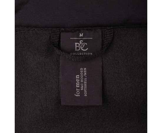 Куртка мужская Hooded Softshell черная, размер S, Цвет: черный, Размер: S, изображение 8