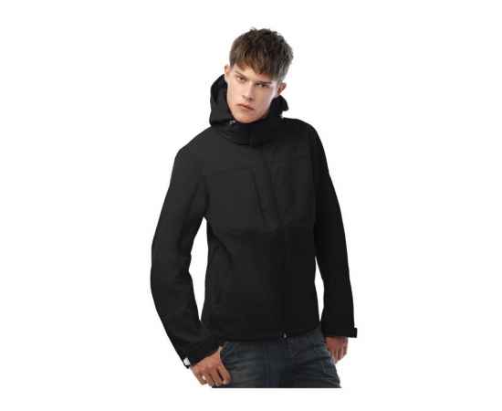 Куртка мужская Hooded Softshell черная, размер S, Цвет: черный, Размер: S, изображение 9