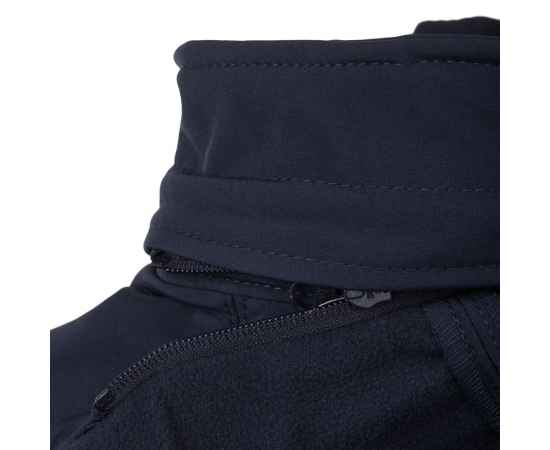 Куртка мужская Hooded Softshell темно-синяя, размер S, Цвет: темно-синий, Размер: S, изображение 4