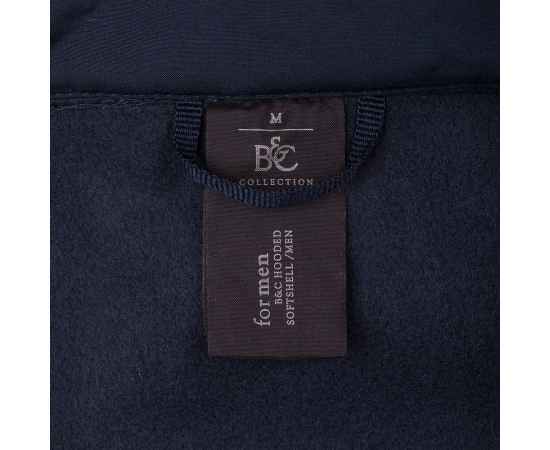 Куртка мужская Hooded Softshell темно-синяя, размер S, Цвет: темно-синий, Размер: S, изображение 8