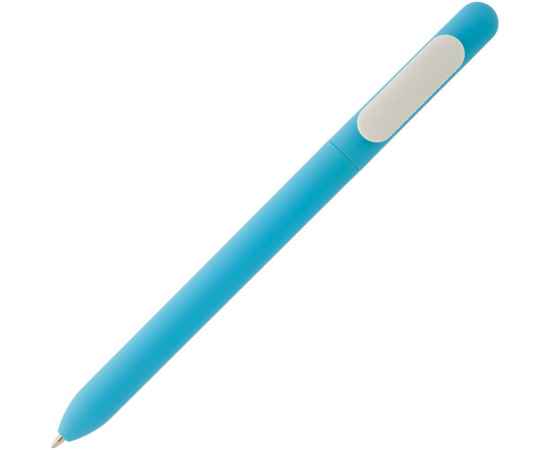 Ручка шариковая Swiper Soft Touch, голубая с белым, Цвет: голубой, Размер: 14, изображение 2