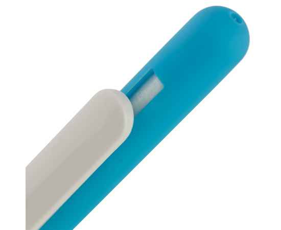 Ручка шариковая Swiper Soft Touch, голубая с белым, Цвет: голубой, Размер: 14, изображение 4