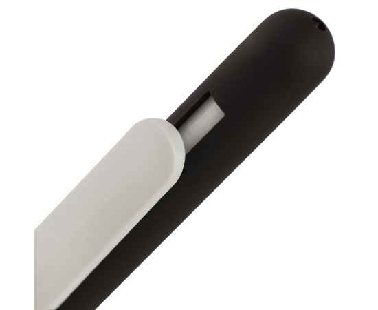 Ручка шариковая Swiper Soft Touch, черная с белым, Цвет: черный, Размер: 14, изображение 4