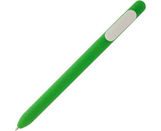 Ручка шариковая Swiper Soft Touch, зеленая с белым, Цвет: зеленый, Размер: 14, изображение 2