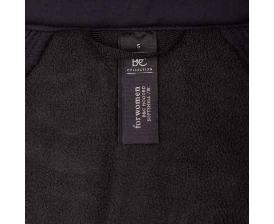 Куртка женская Hooded Softshell черная, размер S, Цвет: черный, Размер: S, изображение 8