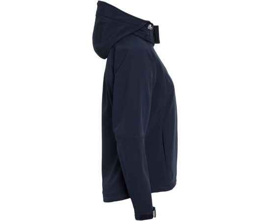 Куртка женская Hooded Softshell темно-синяя, размер S, Цвет: темно-синий, Размер: S, изображение 2
