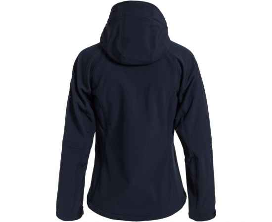 Куртка женская Hooded Softshell темно-синяя, размер S, Цвет: темно-синий, Размер: S, изображение 3