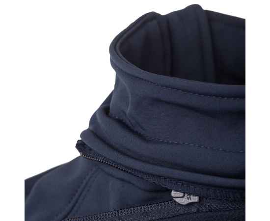 Куртка женская Hooded Softshell темно-синяя, размер S, Цвет: темно-синий, Размер: S, изображение 4