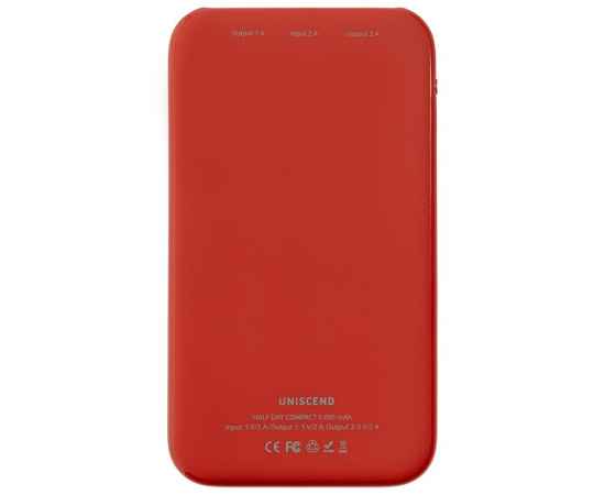 Внешний аккумулятор Uniscend Half Day Compact 5000 мAч, красный, Цвет: красный, Размер: 12, изображение 3