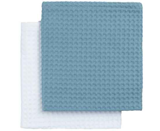 Набор кухонных полотенец Good Wipe, белый с серо-голубым, Цвет: серый, Размер: 35х65 см, изображение 2