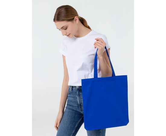 Холщовая сумка Avoska, ярко-синяя, Цвет: синий, Размер: 35х38х5 см, изображение 4