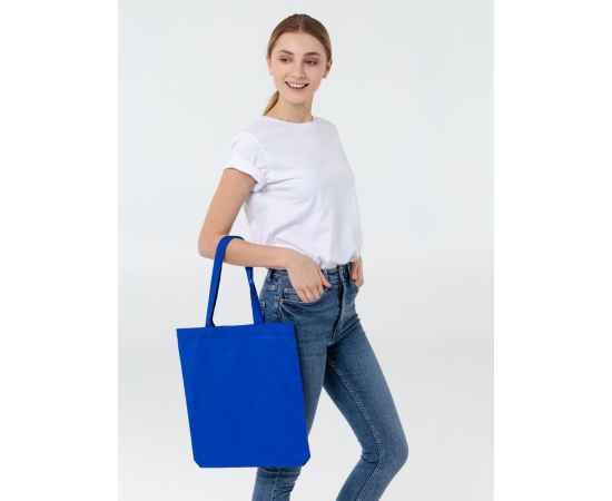 Холщовая сумка Avoska, ярко-синяя, Цвет: синий, Размер: 35х38х5 см, изображение 5