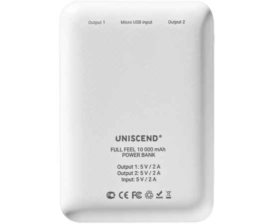Внешний аккумулятор Uniscend Full Feel 10000 мАч с индикатором, белый, Цвет: белый, Размер: 8, изображение 4