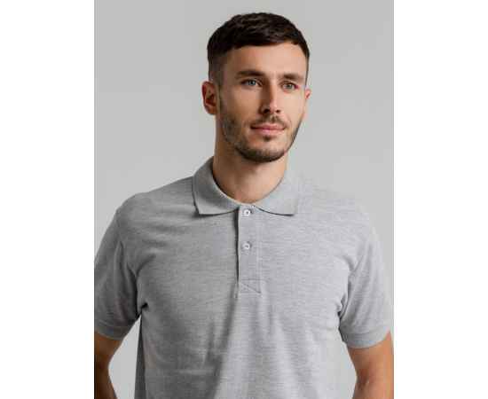 Рубашка поло мужская Virma Premium, серый меланж, размер 4XL, Цвет: серый, серый меланж, Размер: 4XL, изображение 8