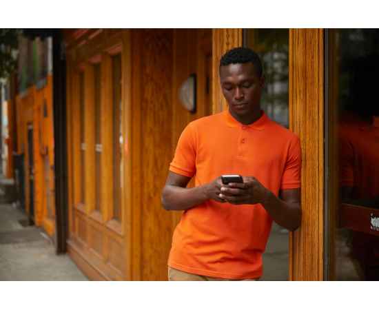 Рубашка поло мужская Inspire, оранжевая G_PM4302352X, Цвет: оранжевый, Размер: XXL, изображение 5