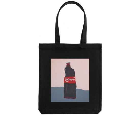 Холщовая сумка «Кола», черная, Цвет: черный, Размер: 35х38х6 см, изображение 2