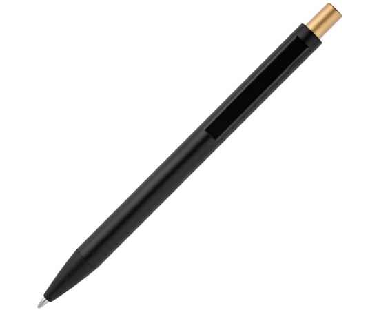 Ручка шариковая Chromatic, черная с золотистым, Цвет: золотистый, Размер: 14, изображение 3