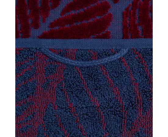Полотенце In Leaf, большое, синее с бордовым, Цвет: бордо, Размер: 95х150 см, изображение 4