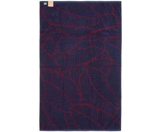 Полотенце In Leaf, большое, синее с бордовым, Цвет: бордо, Размер: 95х150 см, изображение 2