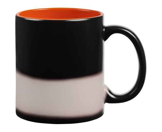 Кружка-хамелеон On Display, матовая, черная с оранжевым, Цвет: оранжевый, Объем: 300, Размер: высота 9, изображение 3