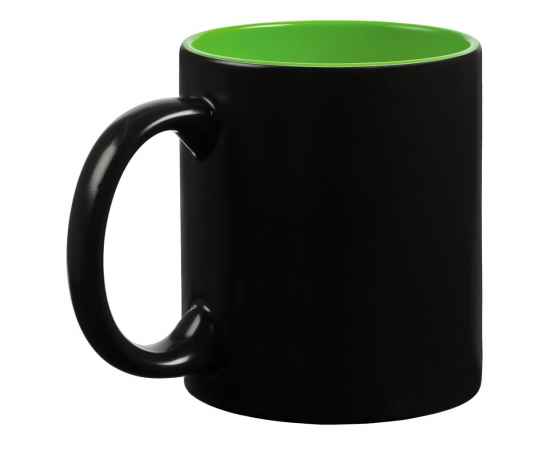 Кружка-хамелеон On Display, матовая, черная с зеленым, Цвет: зеленый, Объем: 300, Размер: высота 9, изображение 2