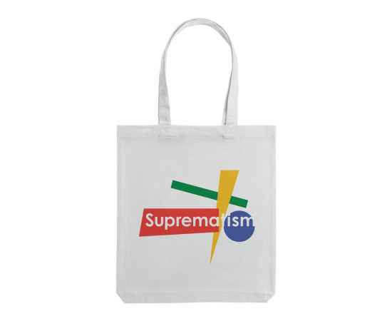 Холщовая сумка Suprematism, молочно-белая, Цвет: белый, Размер: 35х38х6 см, изображение 2