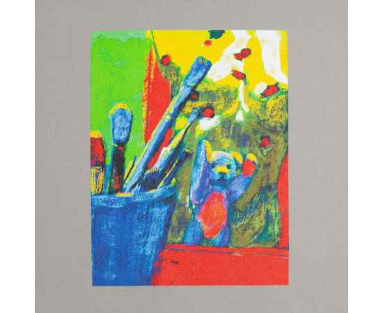 Холщовая сумка Artist Bear, серая, Цвет: серый, Размер: 35х38х6 см, изображение 3