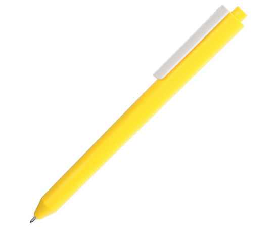 Ручка шариковая Pigra P03 Mat, желтая с белым, изображение 3