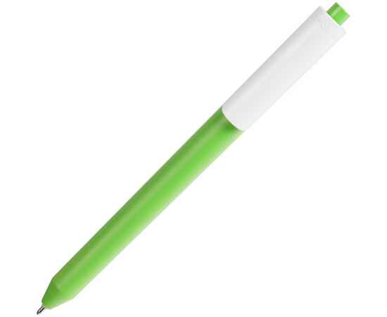 Ручка шариковая Pigra P03 Mat, светло-зеленая с белым, изображение 3